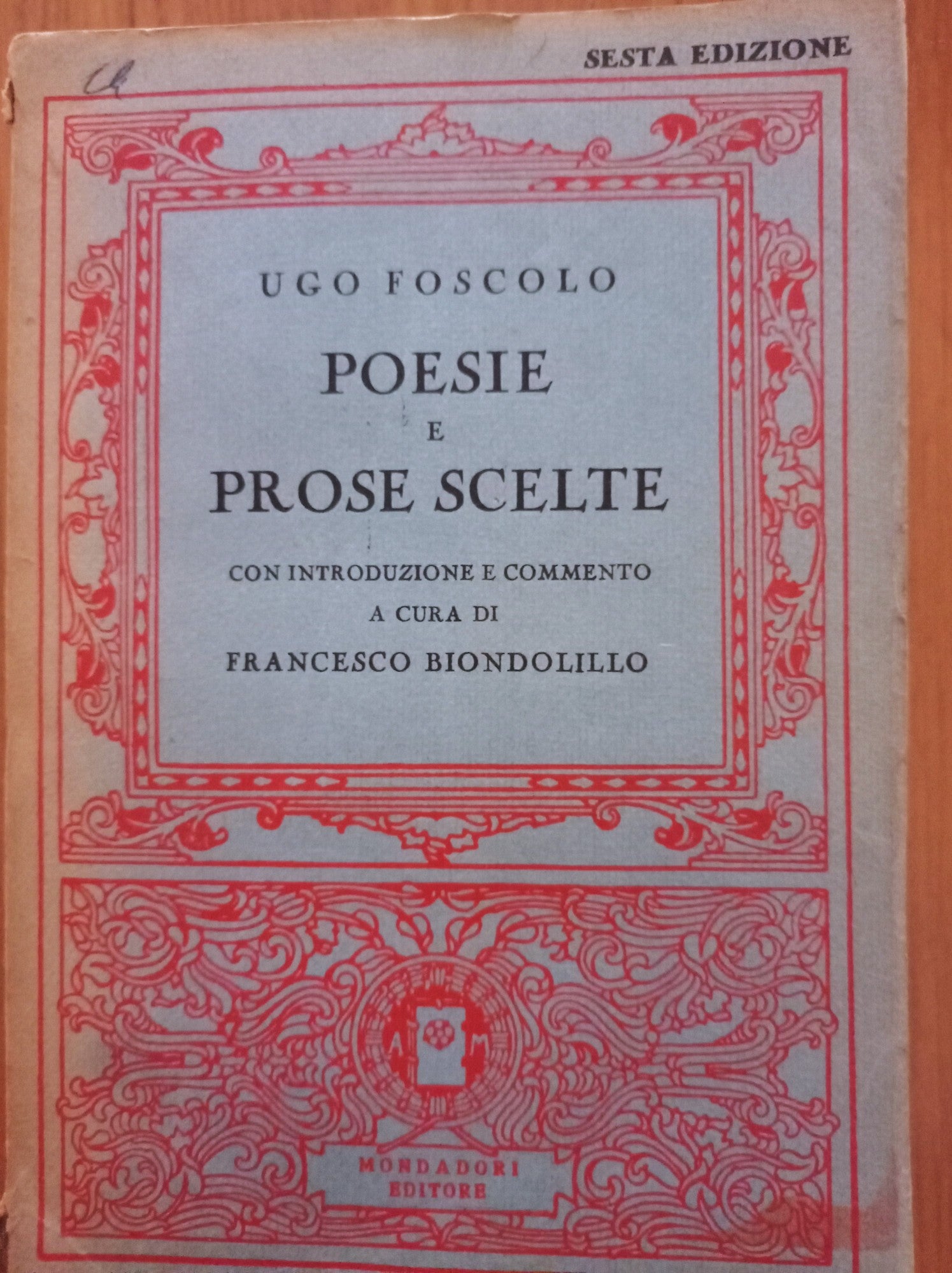 Poesie e prose scelte - copertina