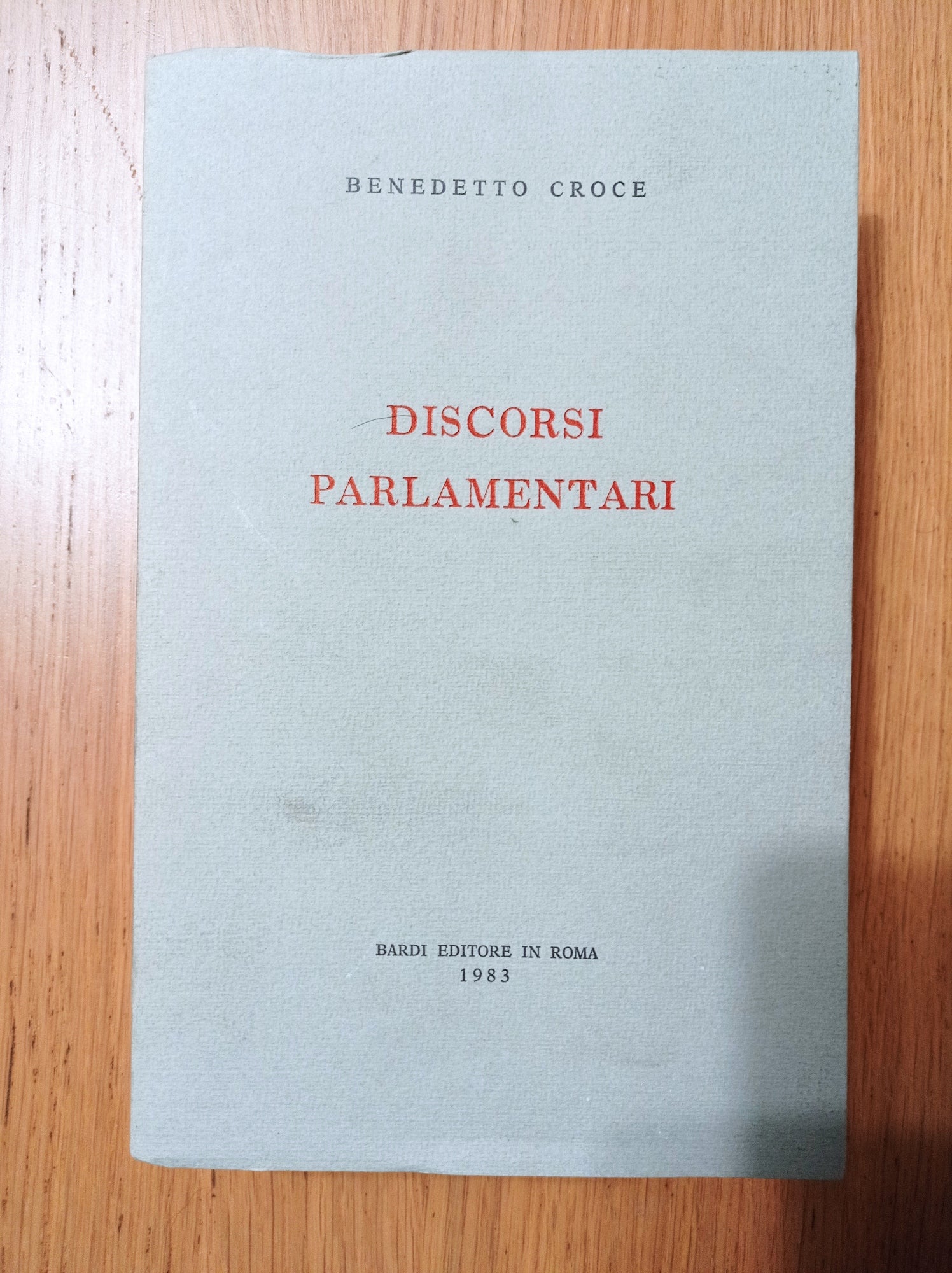 Discorsi parlamentari - copertina