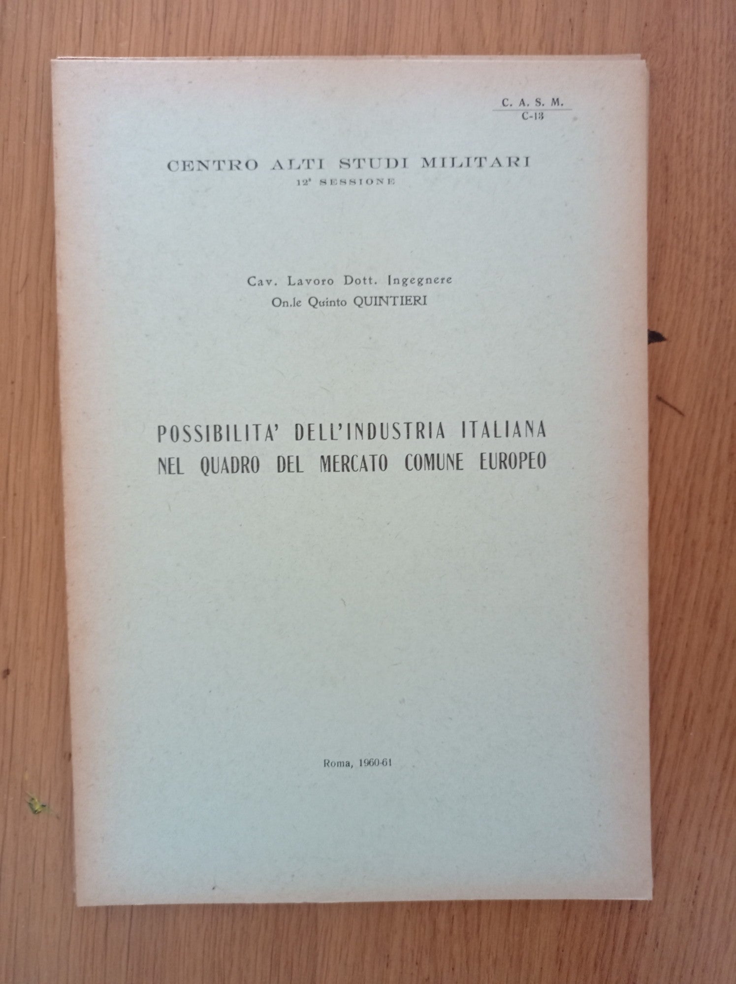Possibilità dell'agricoltura italiana nel quadro del mercato comune europeo - copertina