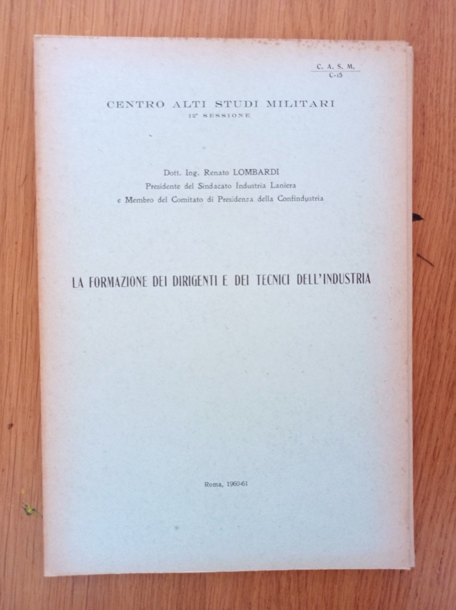 La formazione dei dirigenti e dei tecnici dell'industria - copertina