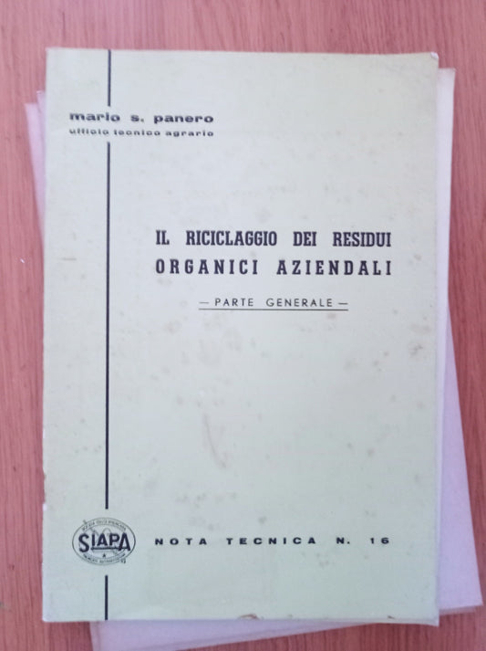Il riciclaggio dei residui organici aziendali - copertina