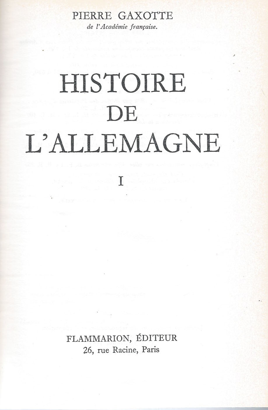 Histoire de l'Allemagne, 2 Volumes - copertina