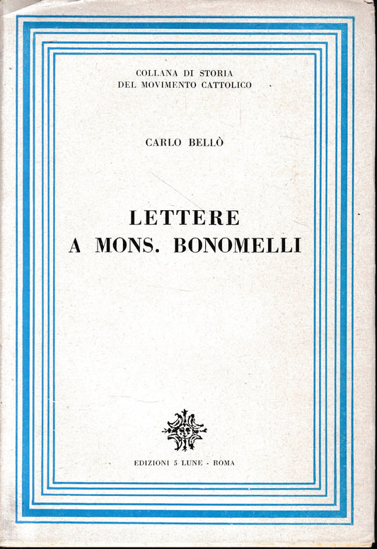 Lettere a Mons. Bonomelli - copertina