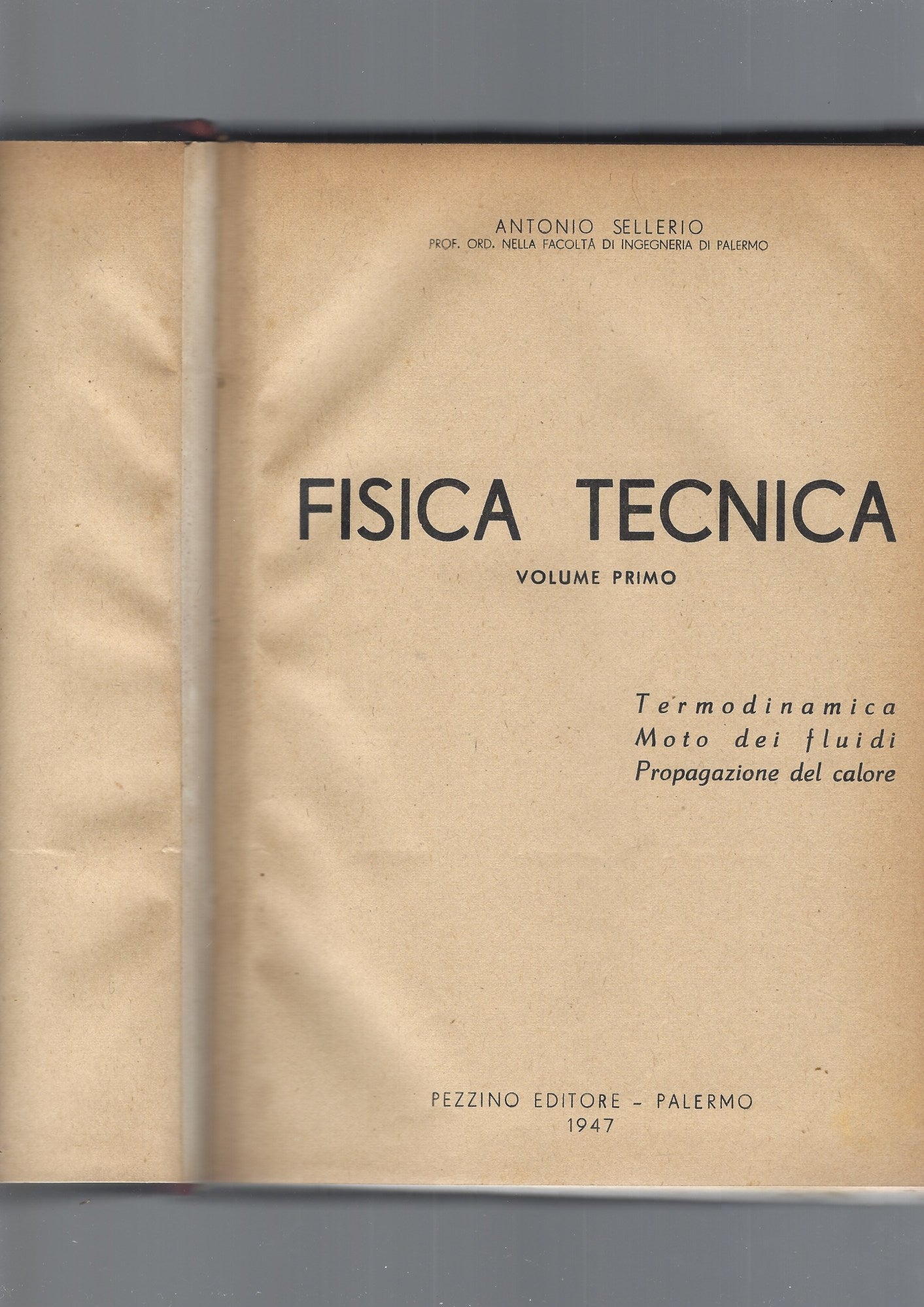 FISICA TECNICA, vol I - copertina