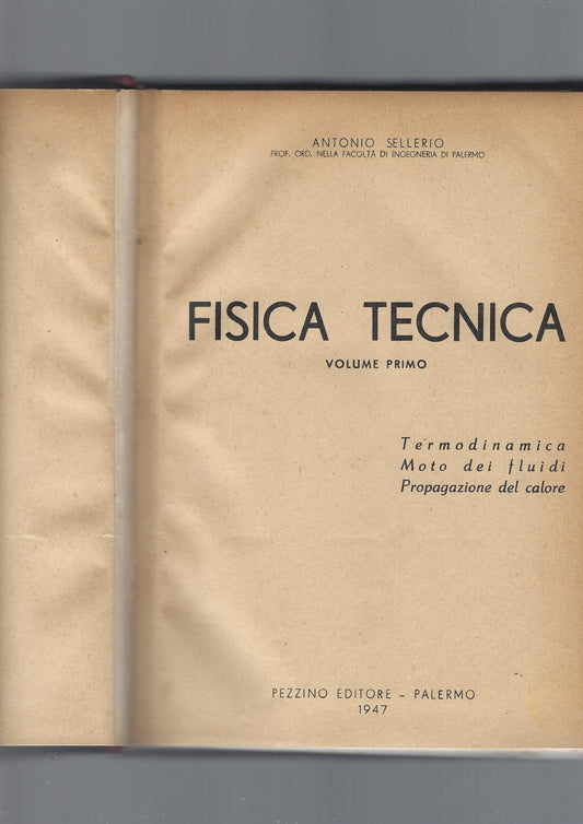 FISICA TECNICA, vol I - copertina