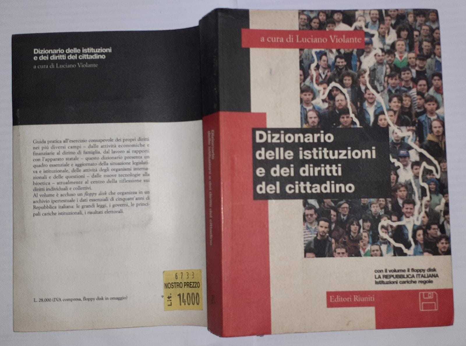Dizionario delle istituzioni e dei diritti del  cittadino - copertina