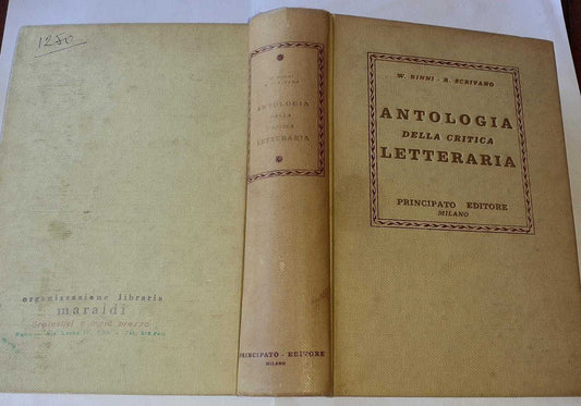 Antologia della critica letteraria - copertina
