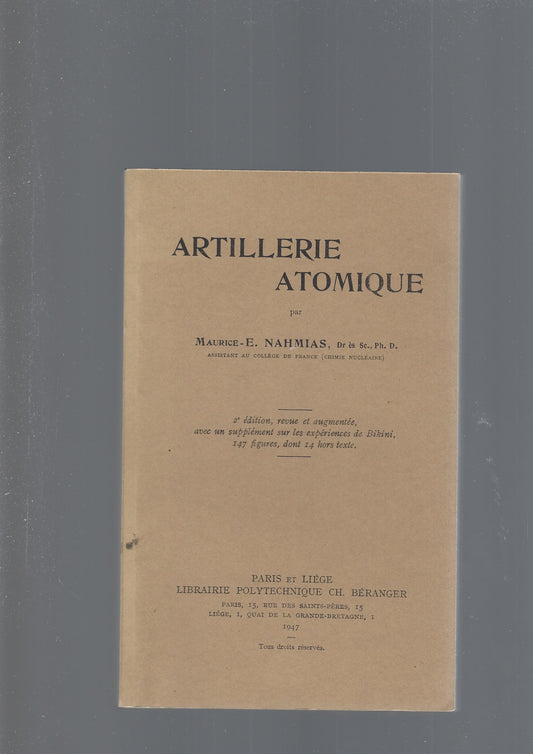 ARTILLERIE ATOMIQUE - copertina
