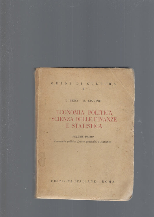 ECONOMIA POLITICA, SCIENZE DELLE FINANZE E STATISTICA - copertina