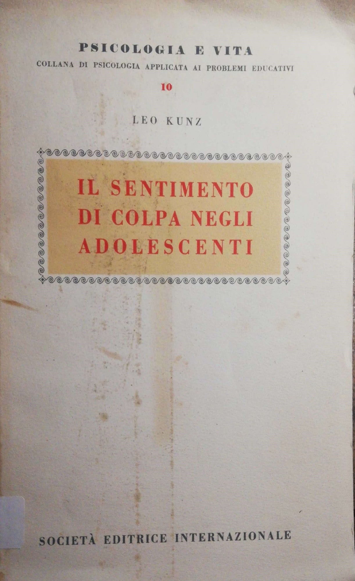 Il sentimento di colpa negli adolescenti - copertina