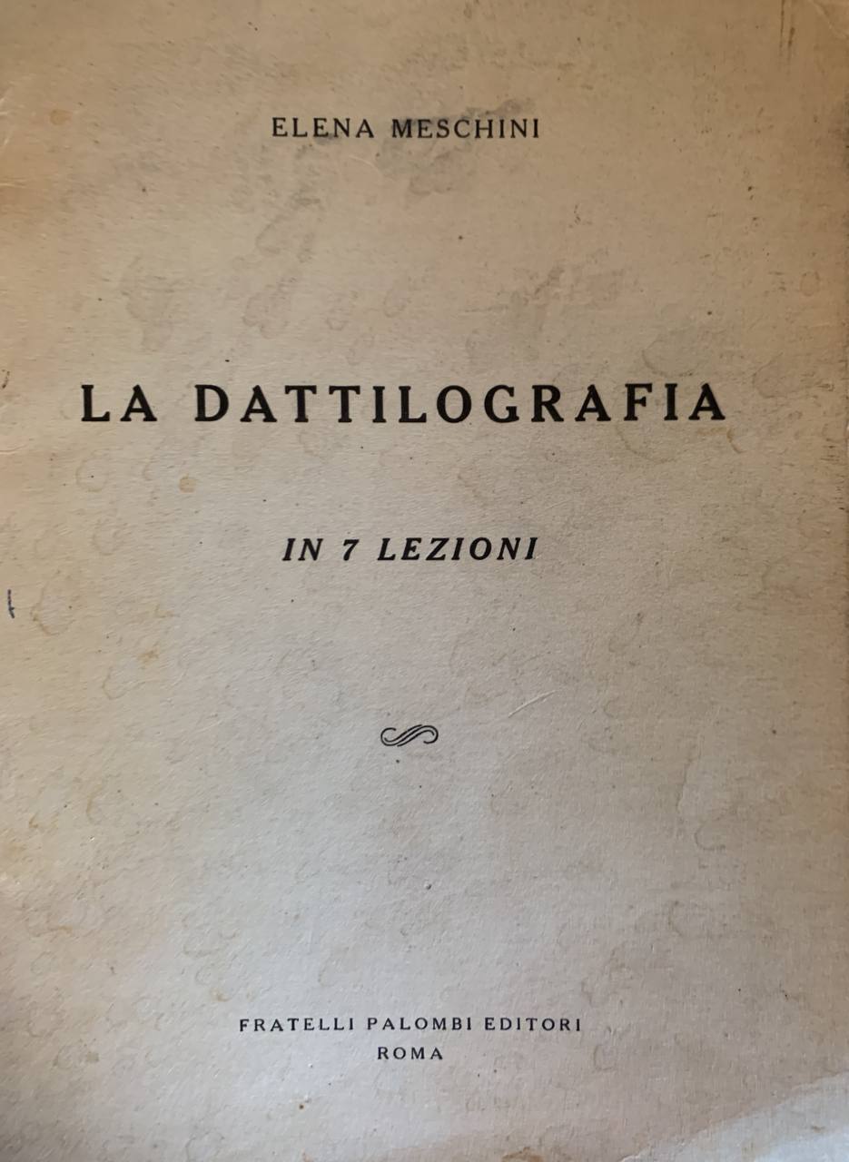La dattilografia in 7 lezioni - copertina