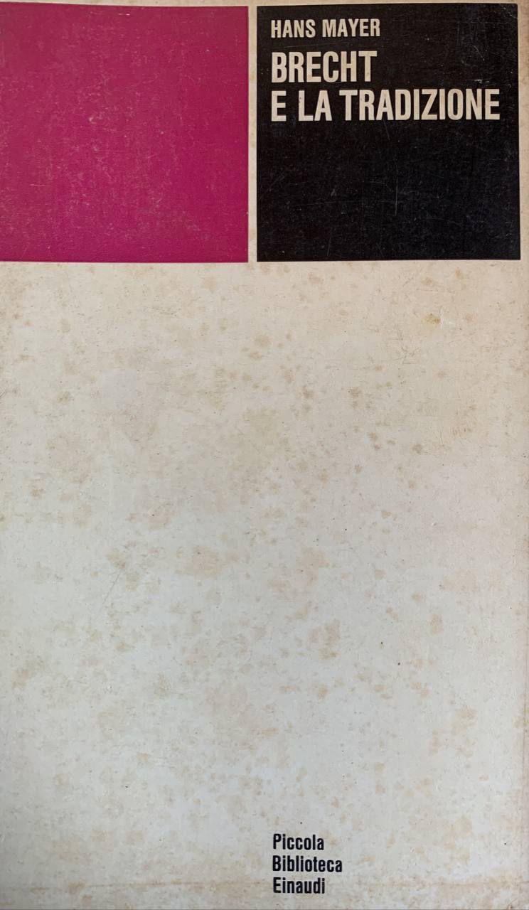 Brecht e la tradizione - copertina