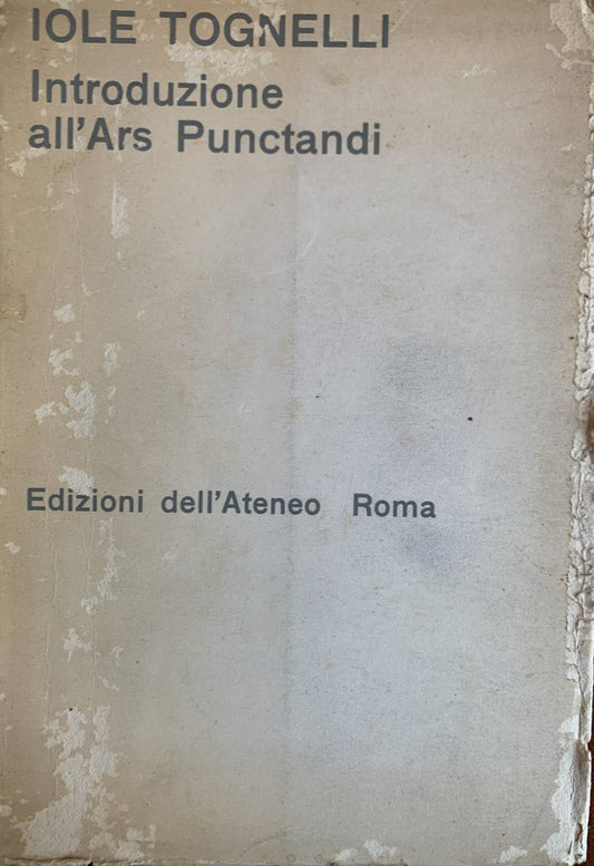 Introduzione all'Ars Punctandi - copertina