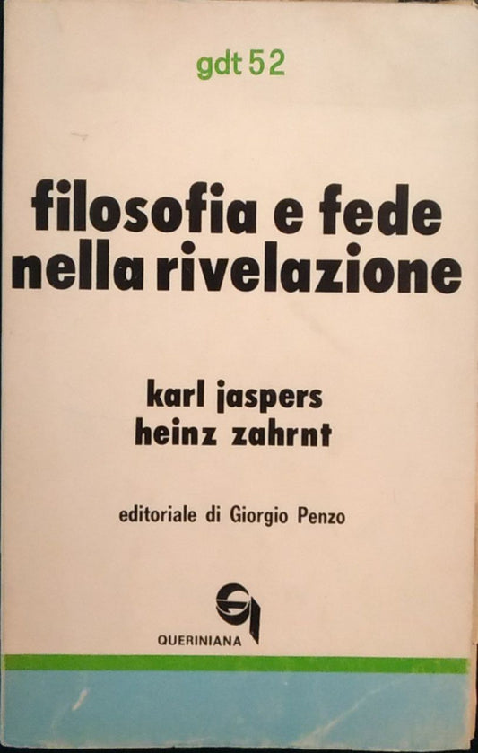 Filosofia e fede nella rivelazione - copertina