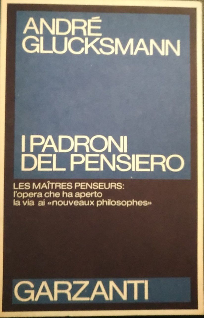 I padroni del pensiero - copertina