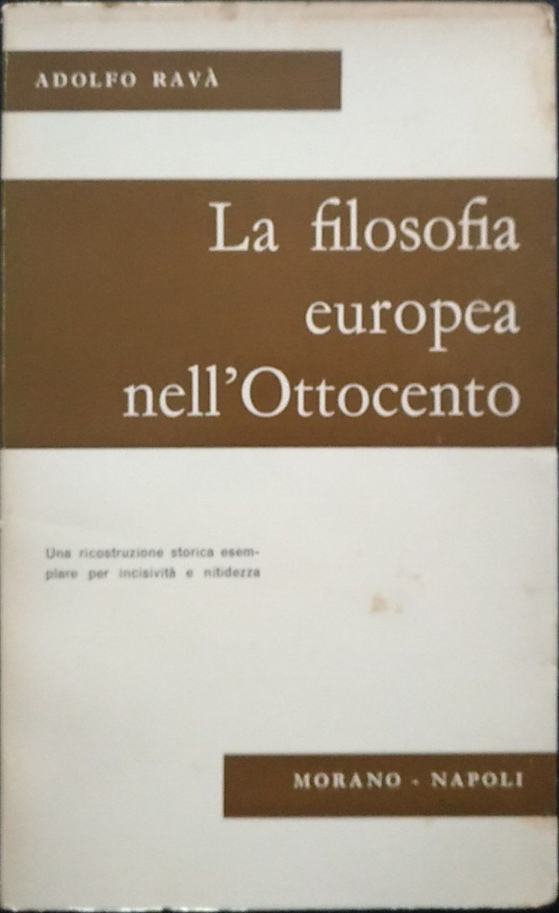 La filosofia europea dell'Ottocento - copertina