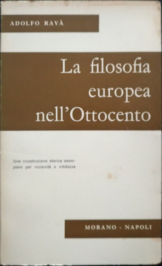 La filosofia europea dell'Ottocento - copertina