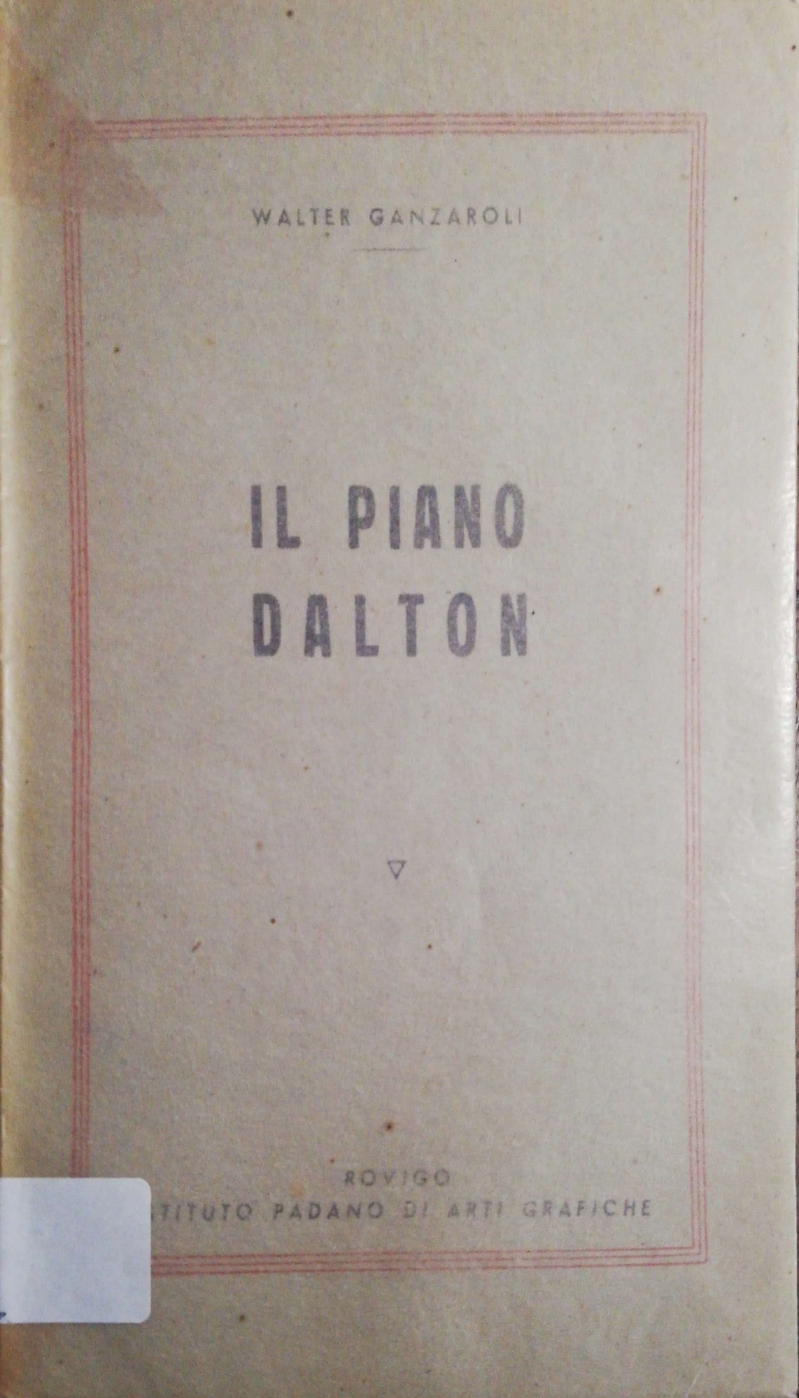 Il piano Dalton - copertina