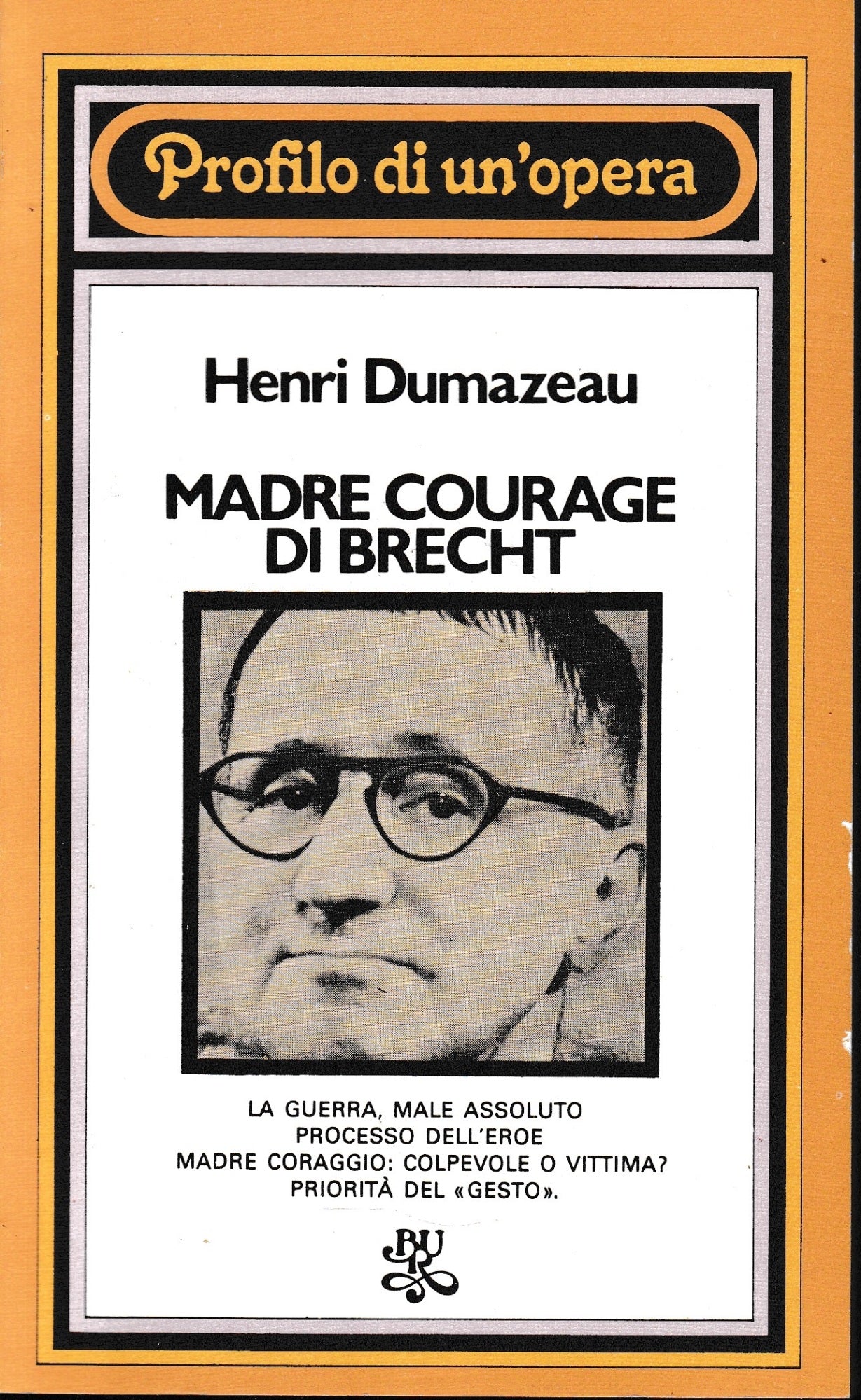 Madre Courage di Brecht - copertina