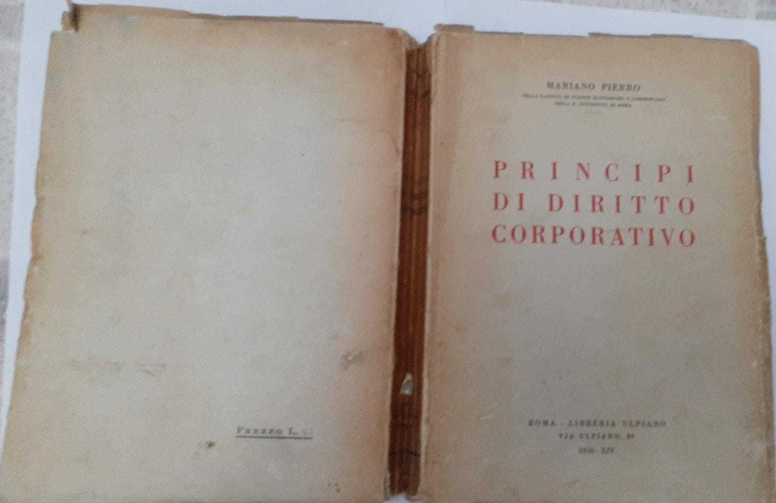 Principi di diritto corporativo - copertina