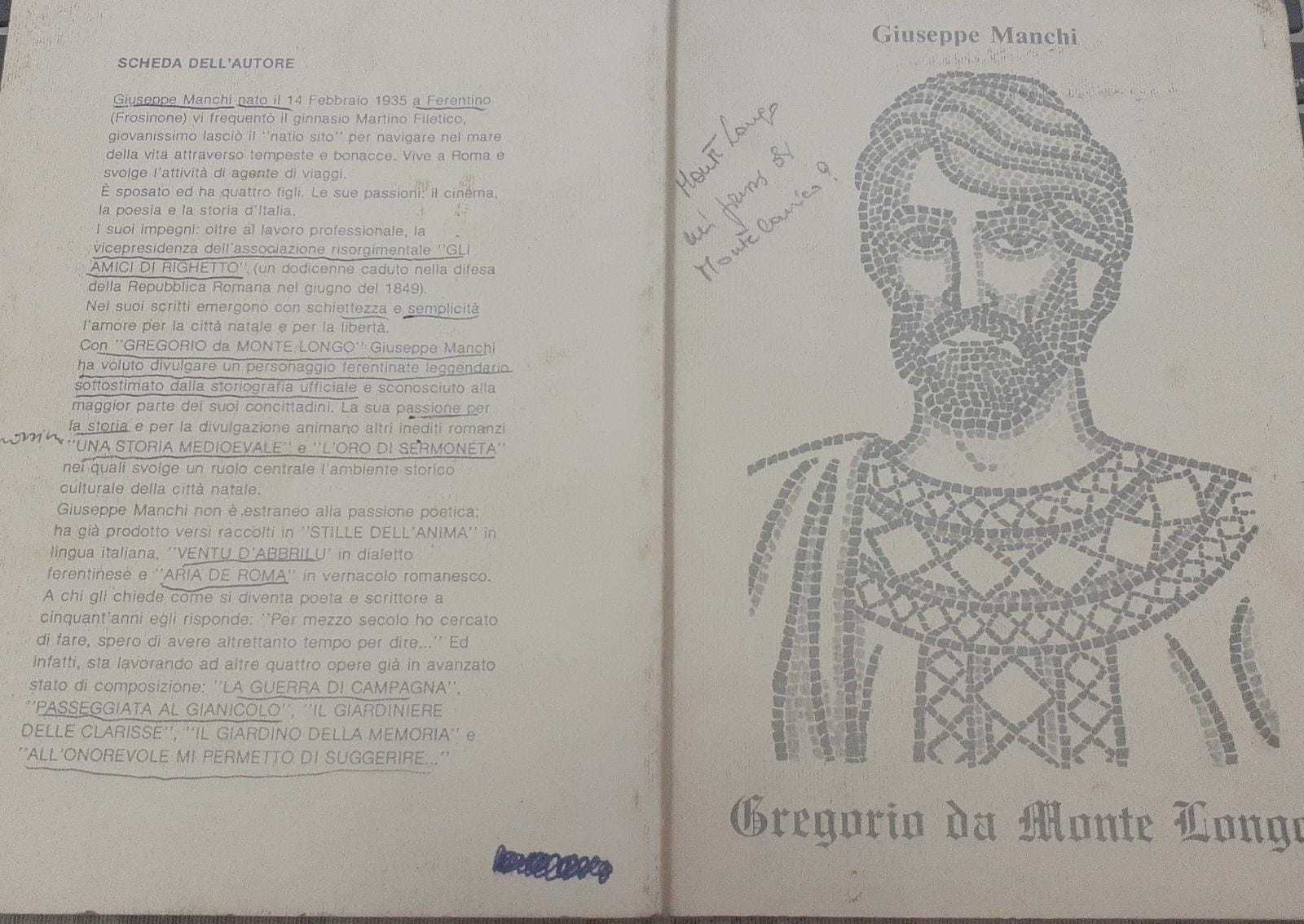 Gregorio da Monte Longo - copertina