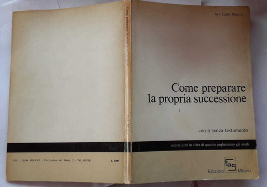 Come preparare la propria successione con o senza testamento - copertina