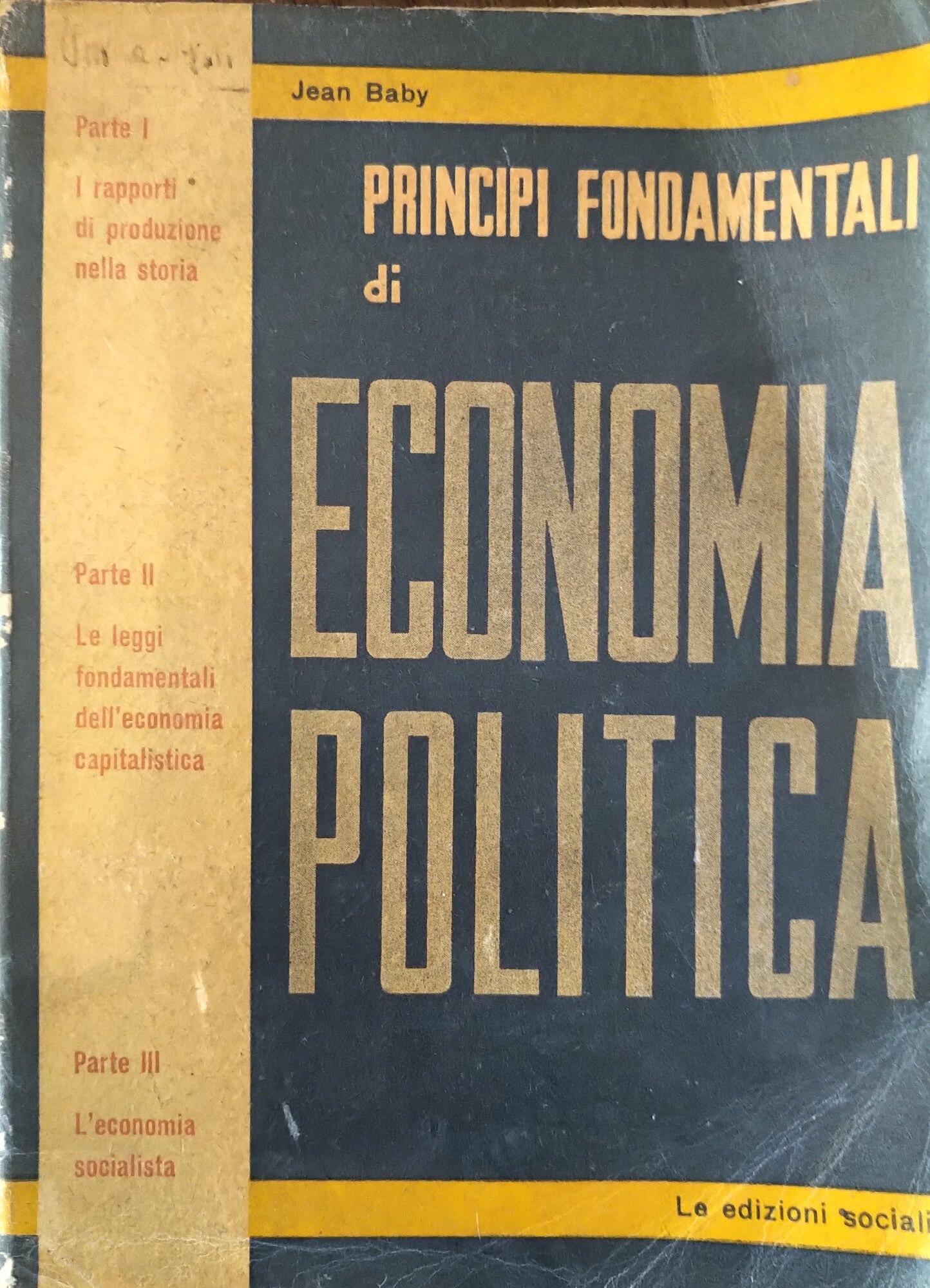 Principi fondamentali di economia politica - copertina