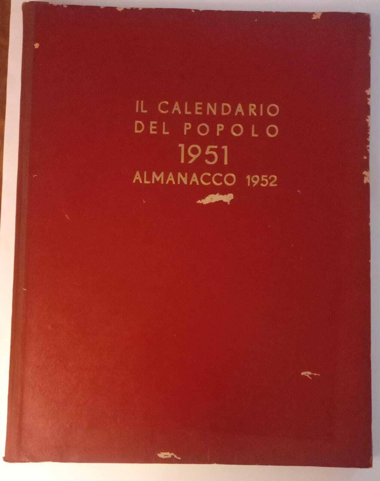 Il calendario del Popolo 1951 - Almanacco 1952 - copertina