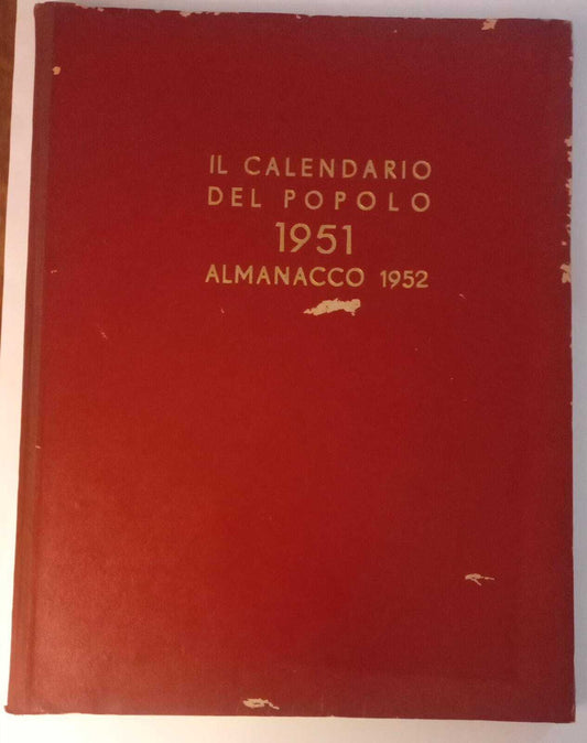 Il calendario del Popolo 1951 - Almanacco 1952 - copertina