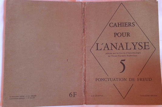 Cahiers pour l'analyse. 5  Ponctuation de Freud - copertina