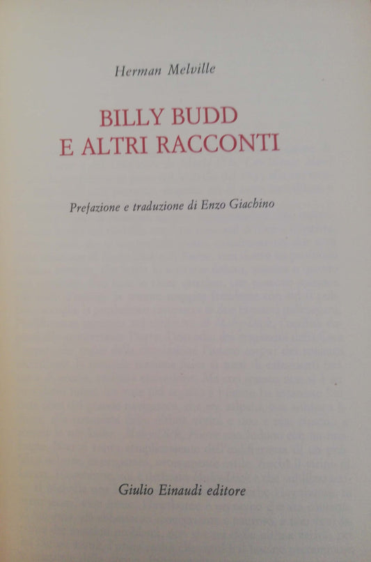 Billy Budd e altri racconti - copertina