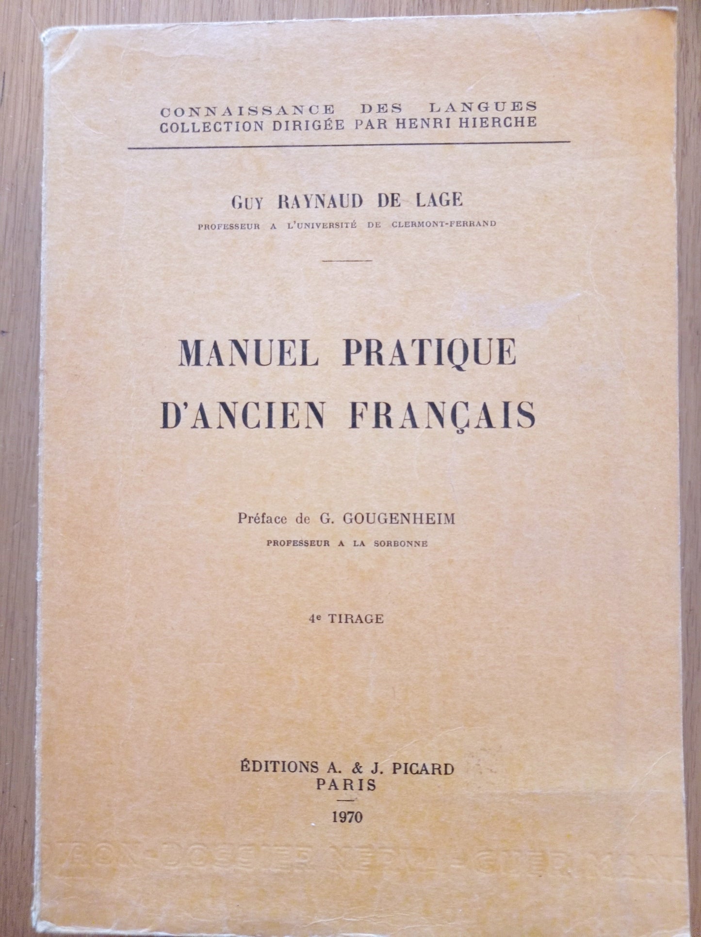 Manuel pratique d'ancien francais - copertina