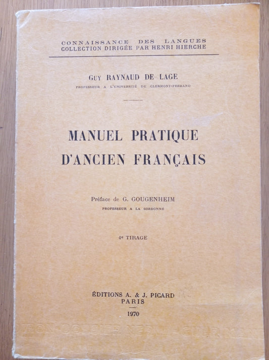 Manuel pratique d'ancien francais - copertina