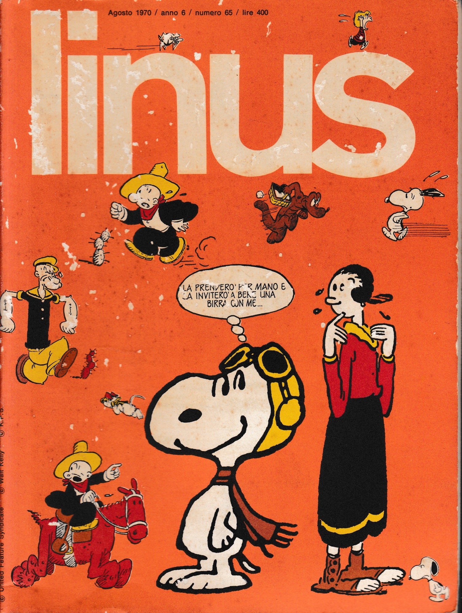 Linus. Agosto 1970 / anno 6 / n. 65 - copertina
