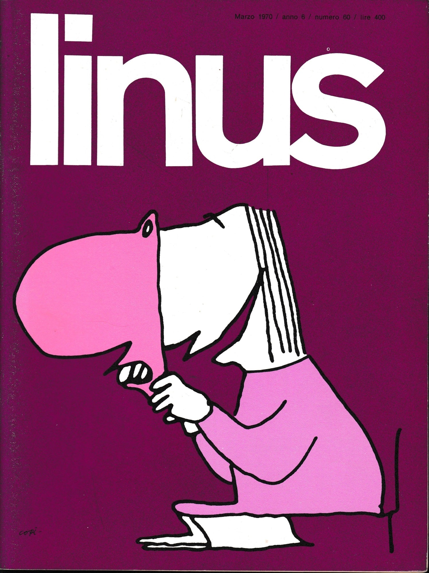 Linus. Marzo 1970 / anno 6 / n. 60 - copertina