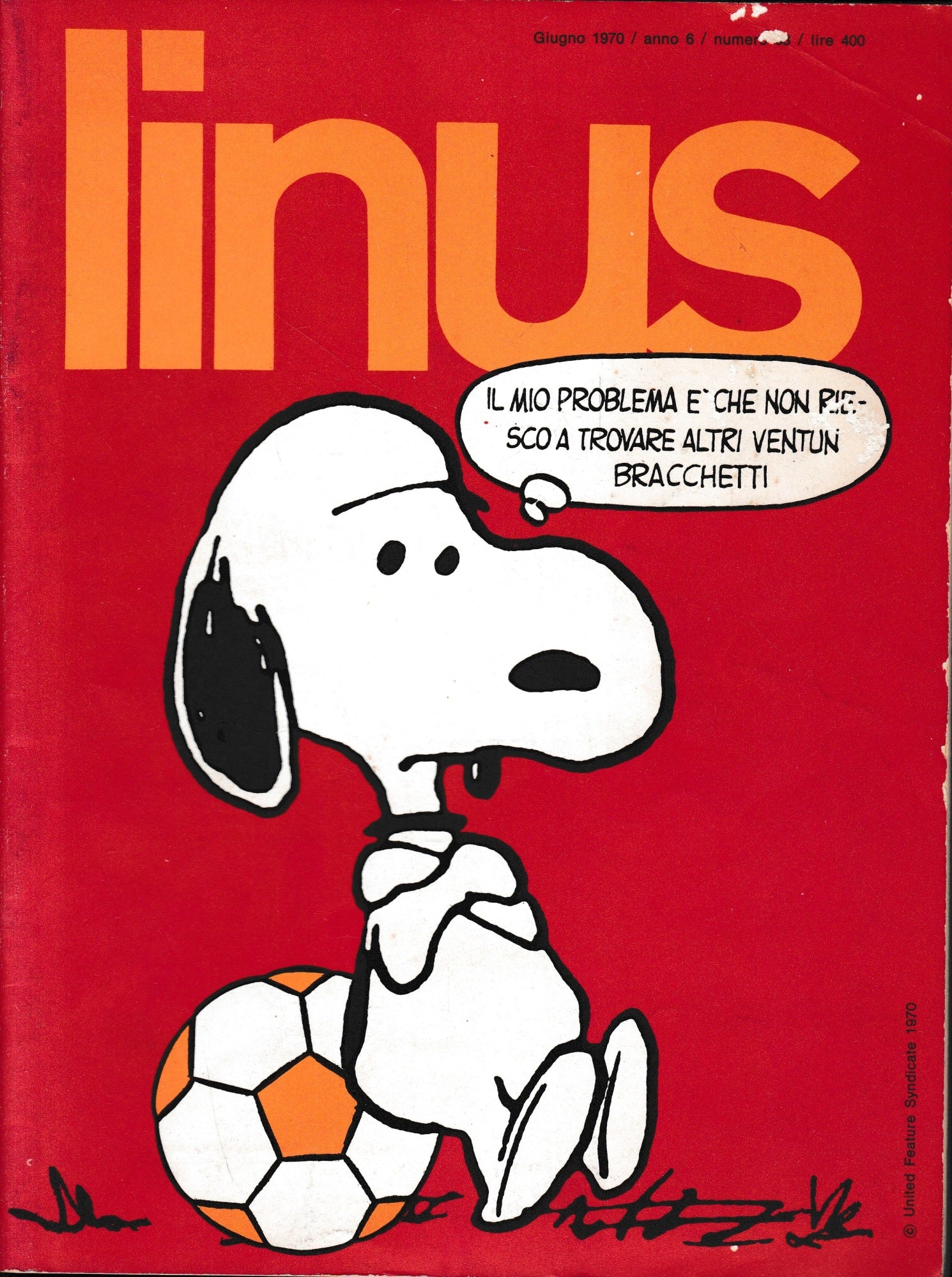 Linus. Giugno 1970 / anno 6 / n. 63 - copertina