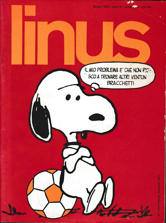 Linus. Giugno 1970 / anno 6 / n. 63 - copertina
