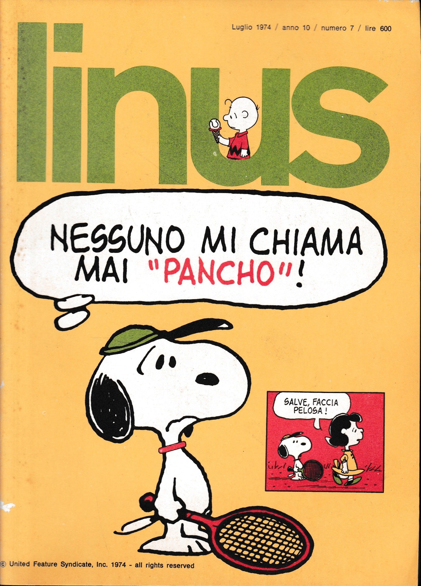 Linus. Luglio 1974 / anno 10 / n. 7 - copertina