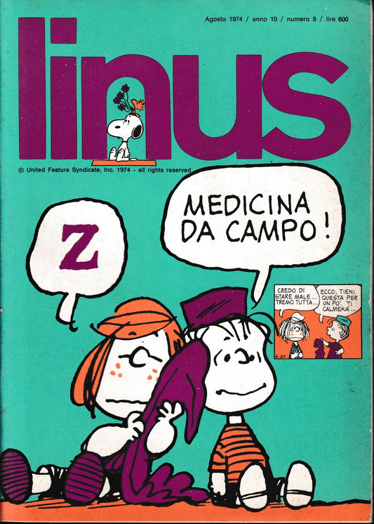Linus. Agosto 1974 / anno 10 / n. 8 - copertina