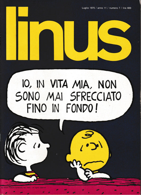 Linus. Luglio 1975 / anno 11 / n. 7 - copertina