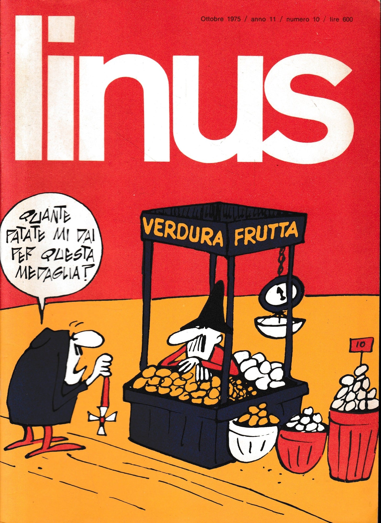 Linus. Ottobre 1975 / anno 11 / n. 10 - copertina