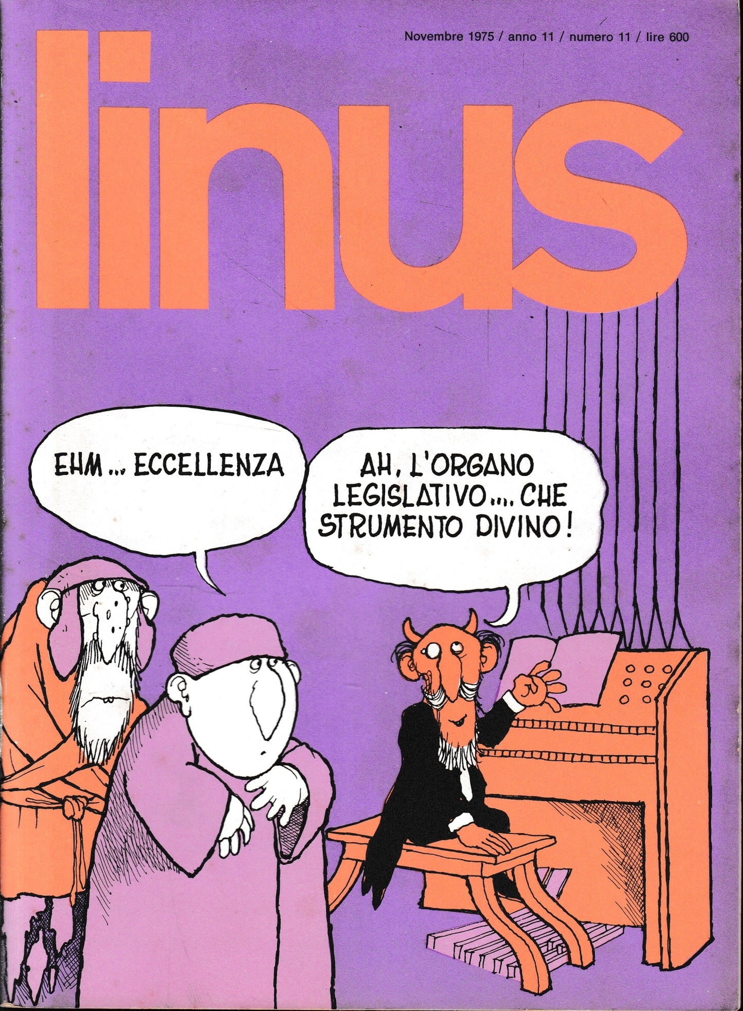 Linus. Novembre 1975 / anno 11 / n. 11 - copertina