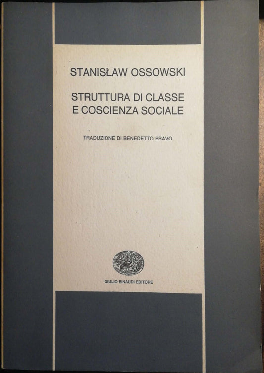 Struttura di classe e coscienza sociale - copertina