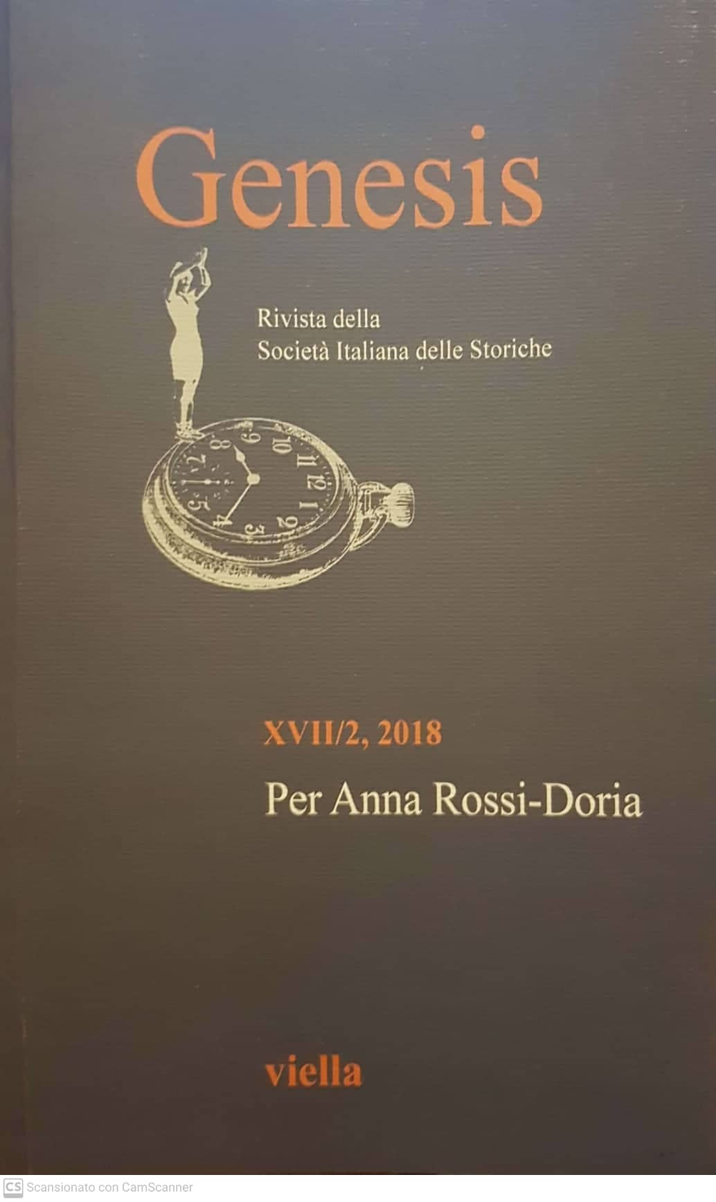 Genesis. Rivista della Società italiana delle storiche. Per Anna Rossi-Doria (vol 2) - copertina