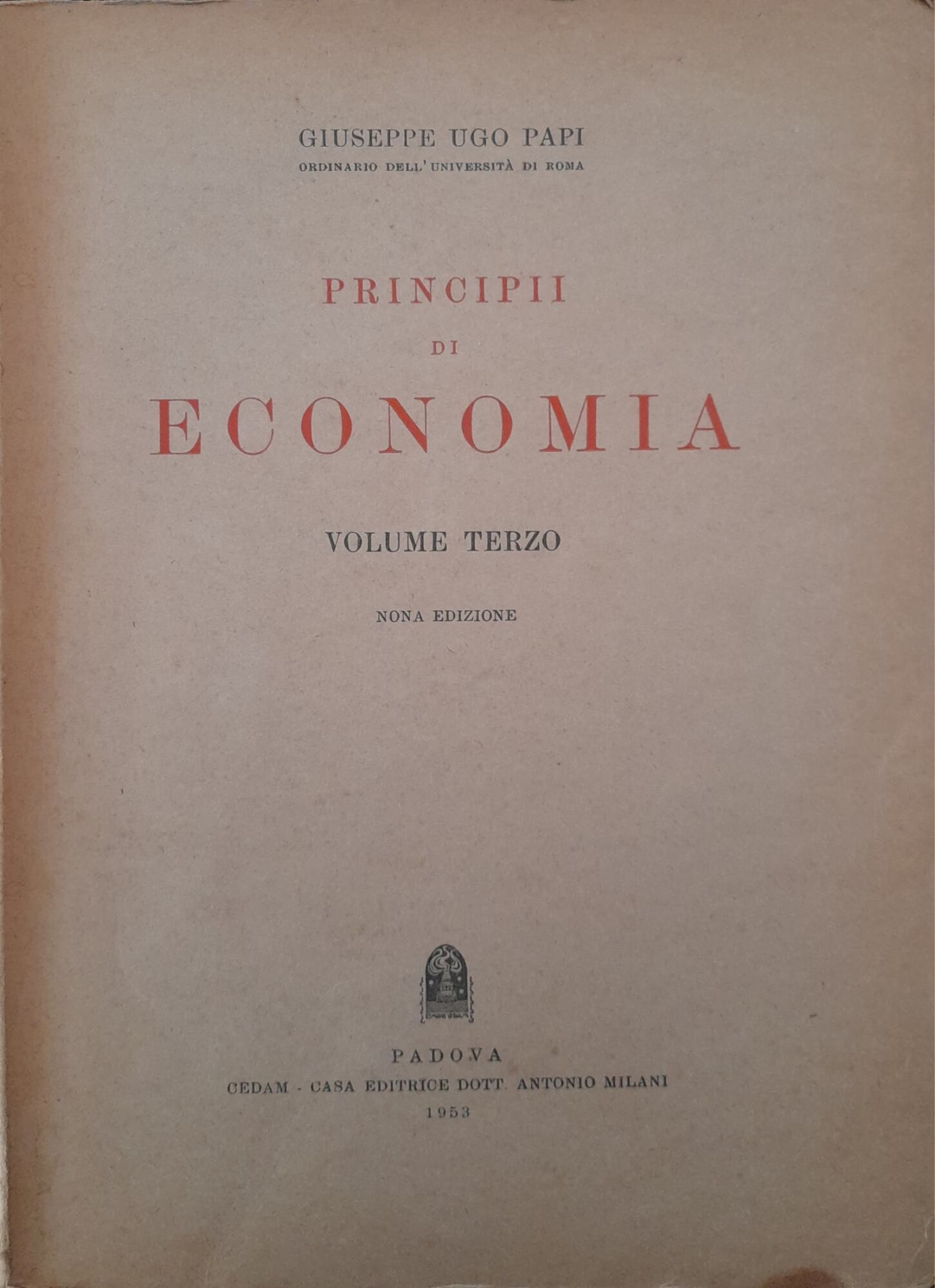 Principi di economia - copertina