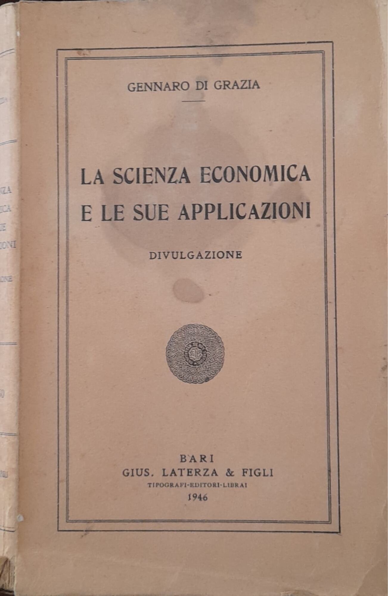 La scienza economica e le sue applicazioni (divulgazione) - copertina