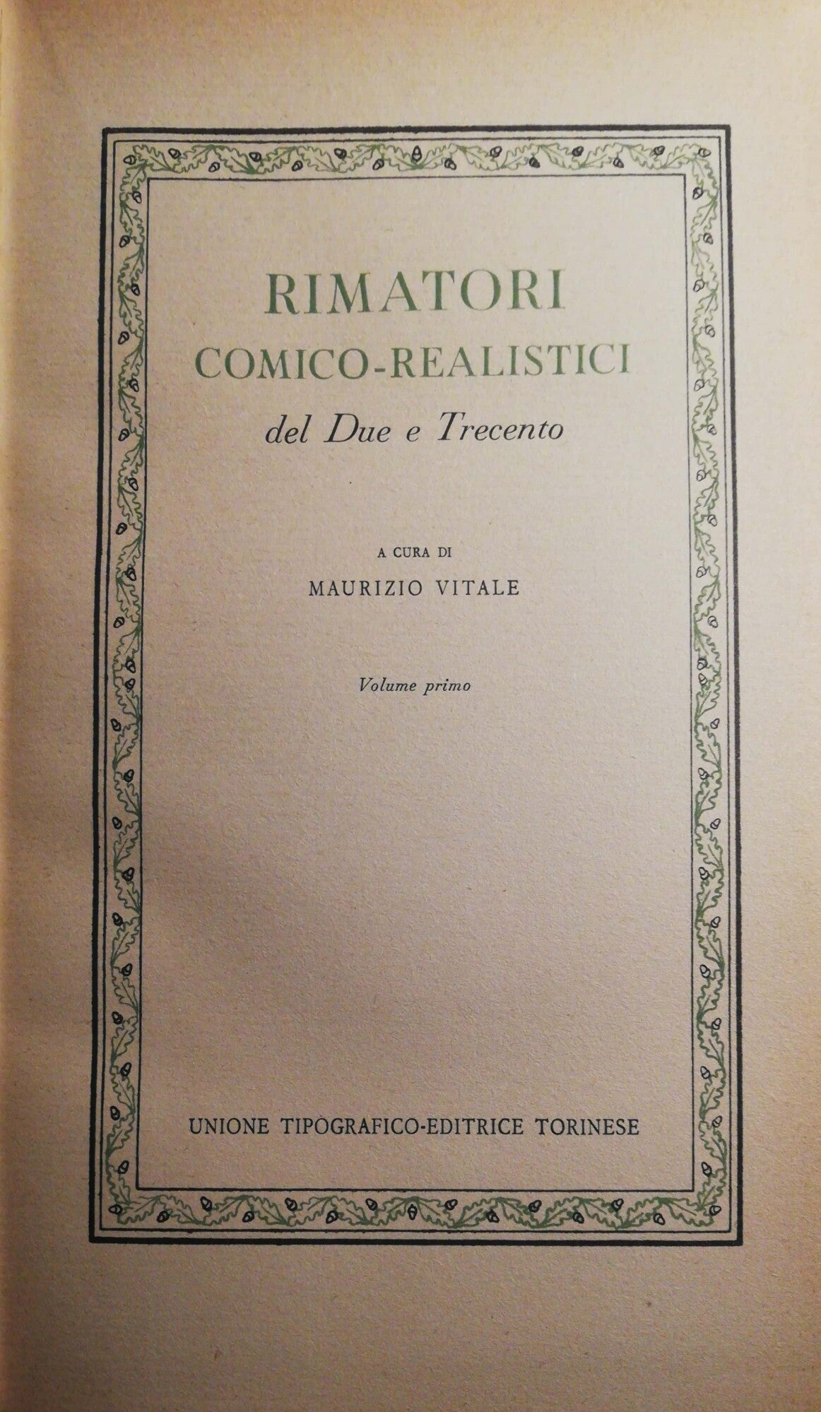 Rimatori comico-realistici del Due e Trecento - copertina
