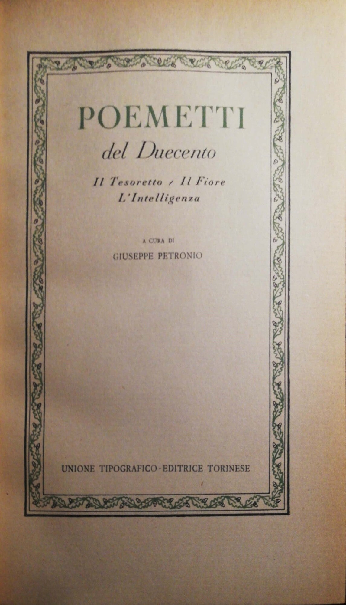 Poemetti del Duecento - copertina