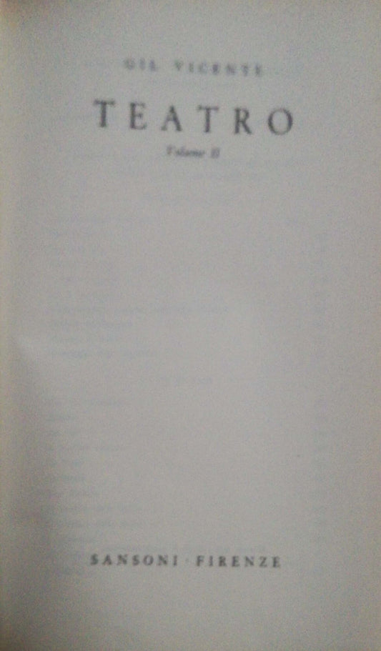 Teatro, vol II - copertina
