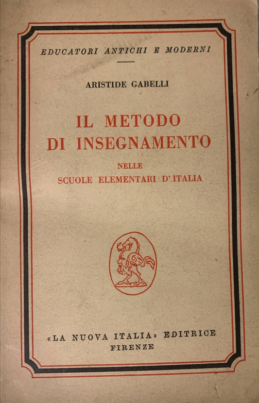 Il metodo di insegnamento nelle scuoel elementari d'Italia - copertina